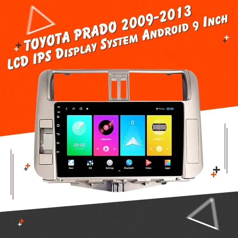 Toyota Prado Android Lcd Silver 9 Inches 2009 - 2013 1