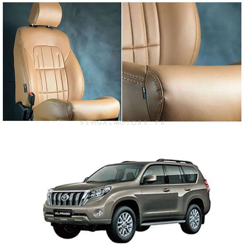 Toyota Prado Audi Style Brown Brown Seat Covers 2009 - 2018 1