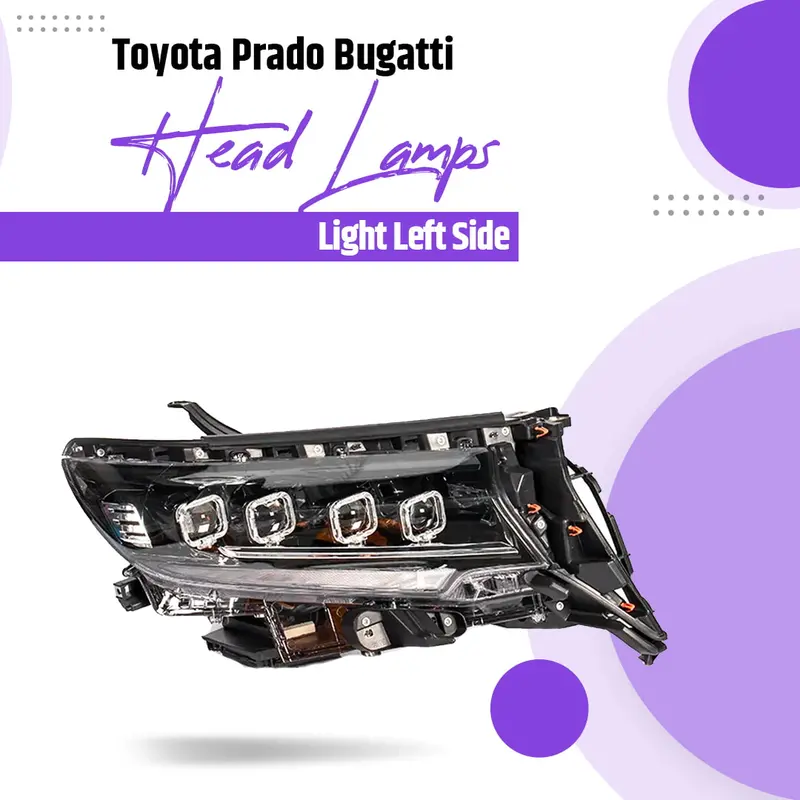 Toyota Prado Bugatti Head Lamps Light Left Side 2009 - 2024 2