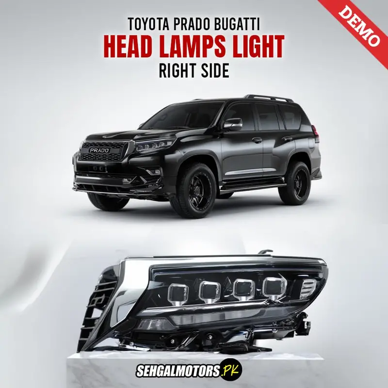 Toyota Prado Bugatti Head Lamps Light Right Side 2009 - 2024 1