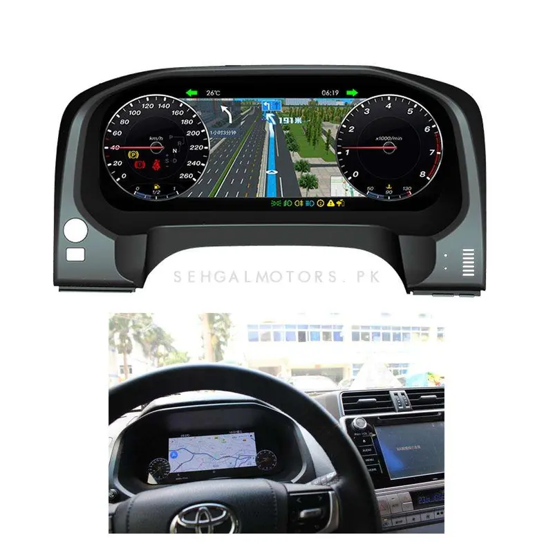 Toyota Prado Digital Speedometer Lcd 2009 - 2021 - Just Display Digital Meter For Prado. No Touch 2