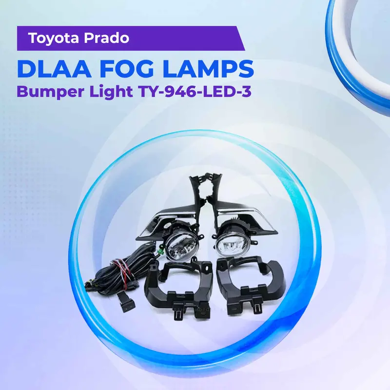 Toyota Prado Dlaa Fog Lamps Bumper Light With Chrome 2018 - 2022 - Ty-946-Led-3 1