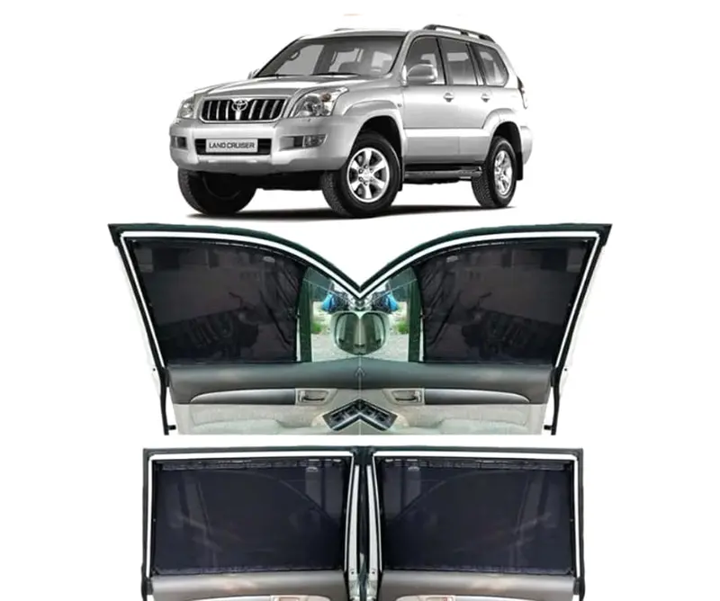 Toyota Prado Fj120 Custom Fit Retractable Curtains 2002 - 2009 - Sun Shade - Parda 1
