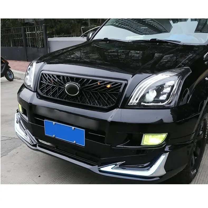 Toyota Prado Fj120 Front Body Kit Fj160 Style With Led Model 2002-2009 1