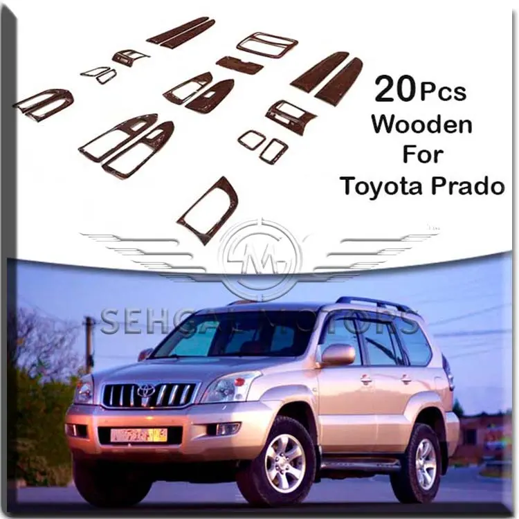 Toyota Prado Fj120 Inner Wooden Kit Matt Finish (20 Pcs) Model 2001 - 2008 1
