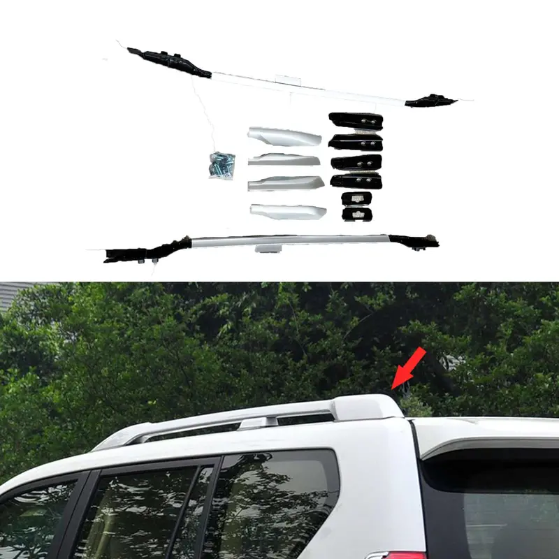 Toyota Prado Fj120 Roof Rail Silver 2002 - 2009 1