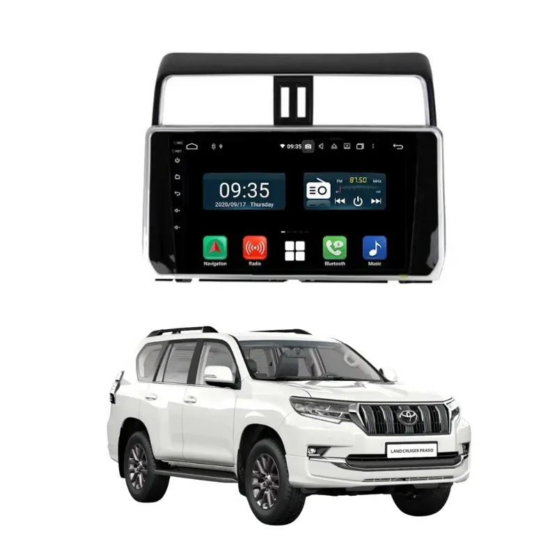 Toyota Prado Fj150 Android Half Panel 1+16Gb Model 2018-2021 1