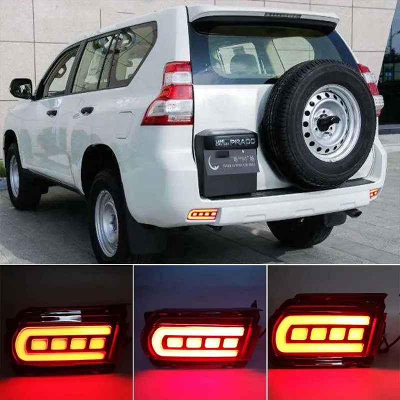 Toyota Prado Fj150 Back Bumper Reflector Lava Style Red Model 2009-2021 1