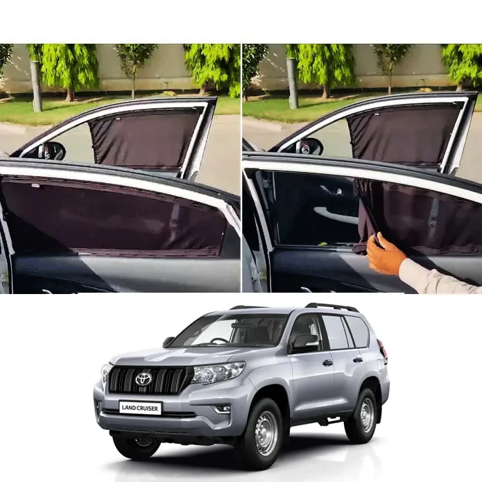 Toyota Prado Fj150 Custom Fit Retractable Curtains 2008 - 2024 - Sun Shade - Parda 1