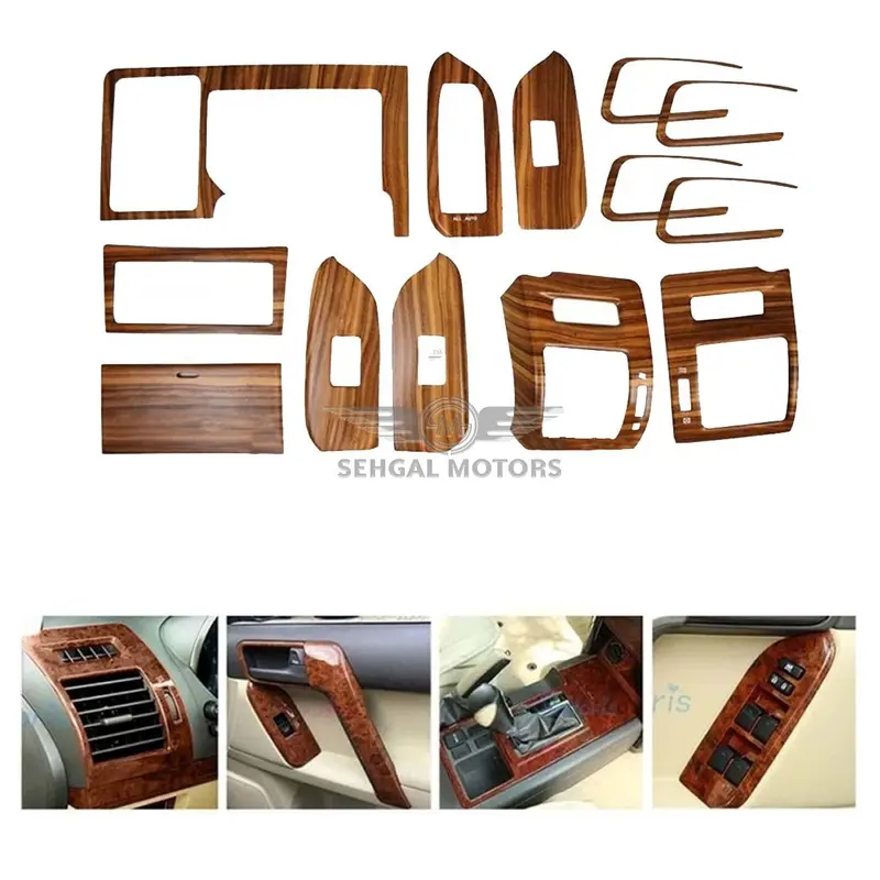 Toyota Prado Fj150 Inner Wooden Kit (13Pcs) Model 2009-2021 1
