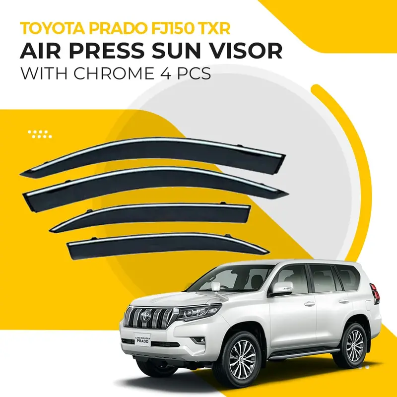 Toyota Prado Fj150 Maximus Txr Air Press Sun Visor With Chrome 2009 - 2018 1
