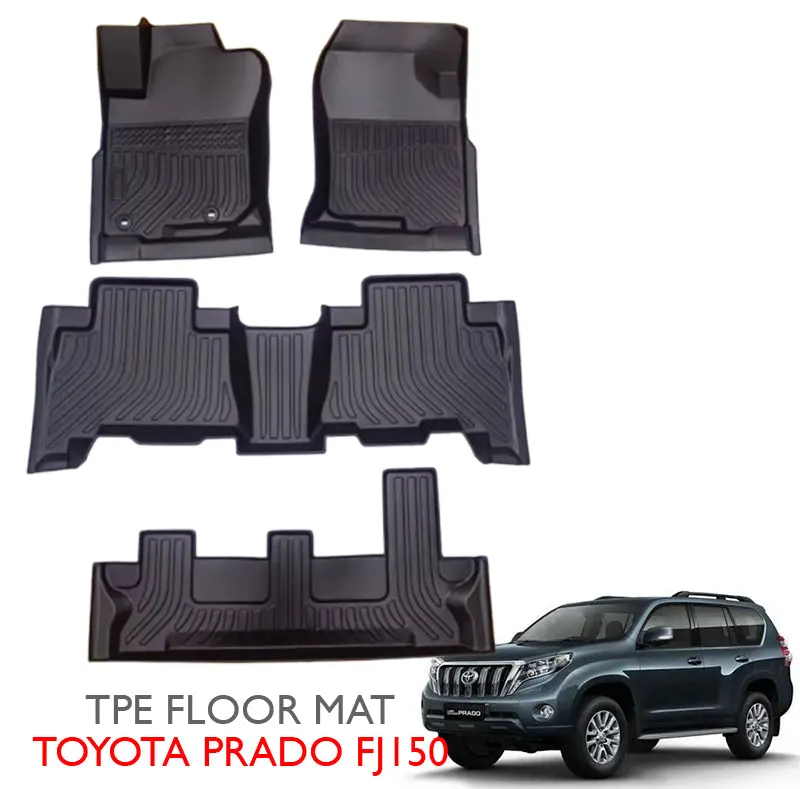 Toyota Prado Fj150 Tpe Floor Mats 4Pc (Black) Model 2009-2020 1
