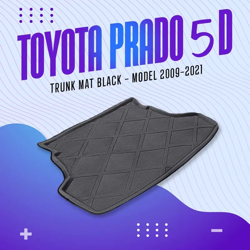 Toyota Prado Foam Trunk Mat Black Mix Design 2009 - 2021 - Cargo Boot Liner Diggi Protection Tray Cover 1