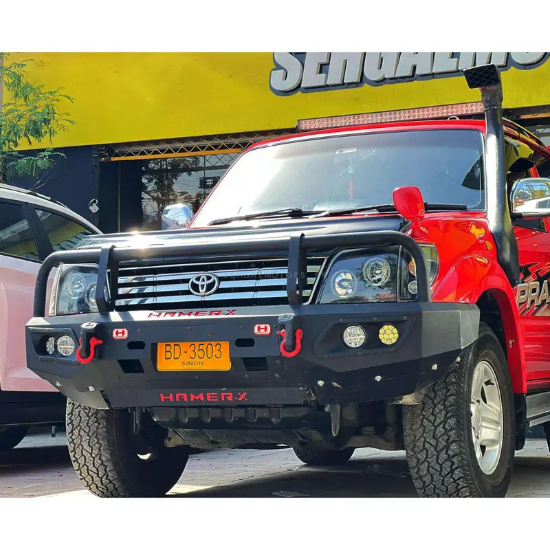 Toyota Prado Hamer Front Bull Bar Double Fog Lamp Version 1 Full 1992 - 1996 1