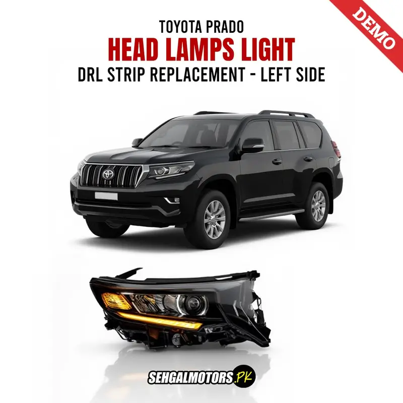 Toyota Prado Head Lamps Light Drl Strip Replacement 2009 - 2024 - Each Left Side 1