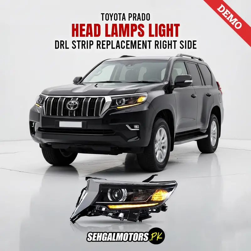 Toyota Prado Head Lamps Light Drl Strip Replacement 2009 - 2024 - Each Right Side 1