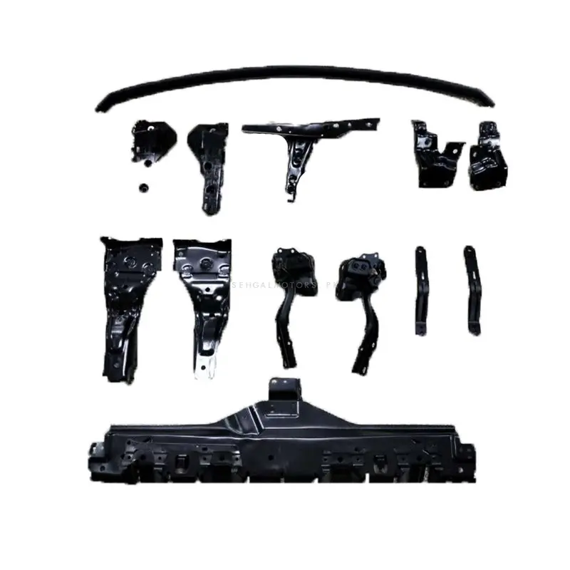 Toyota Prado Iron Parts Fittings & Headlamp Wiring - With Front Grille Logo Shields Pair 2