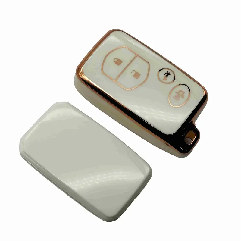Toyota Prado / Lc200 Tpu Key Cover White 4 Buttons 2009-2021 - Plastic Protection 2