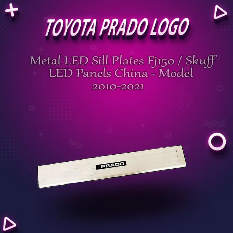 Toyota Prado Metal Led Sill Plates Fj150 Panels China 2009 - 2024 1