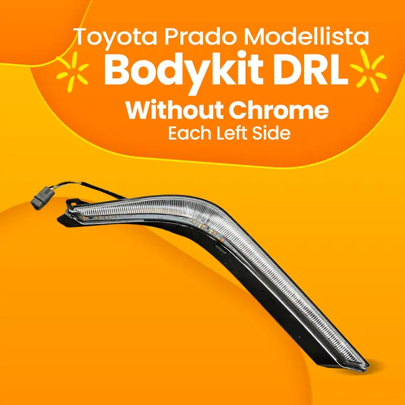 Toyota Prado Modellista Bodykit Drl Without Chrome Left Side 2018 - 2024 - Each Only Inside Led 1