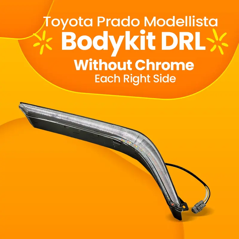 Toyota Prado Modellista Bodykit Drl Without Chrome Right Side 2018 - 2024 - Each 1