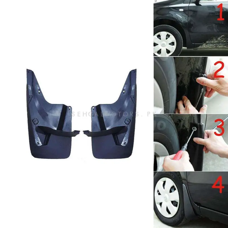Toyota Prado Mud Flaps 4 Pcs 2009 - 2021 - Car Mudguard | Fender Mud Flaps | Splash Guards 2