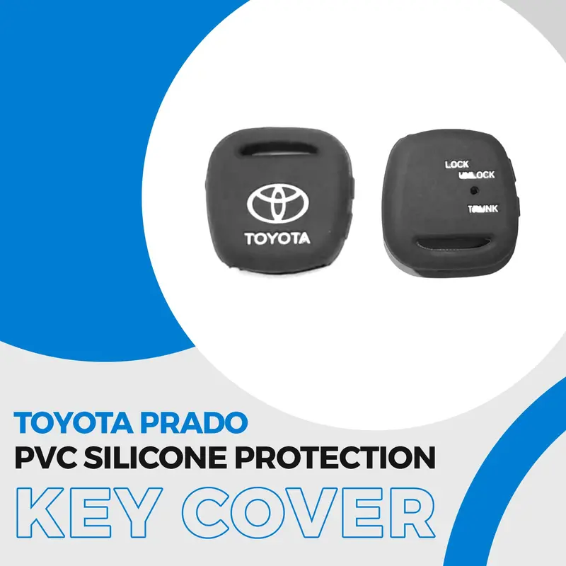 Toyota Prado Pvc Silicone Protection Key Cover 3 Buttons 2002 - 2009 1