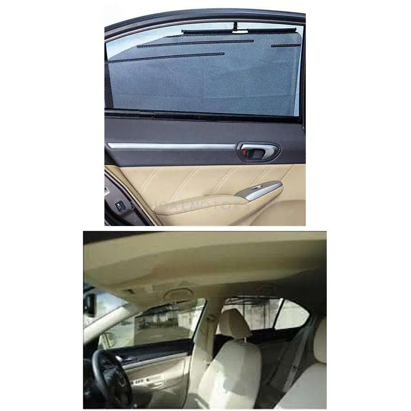 Toyota Prado Side Retractable Windshield Window Sunshield Visor 2009 - 2021 - Sun Shade - Curtain - Parda 1