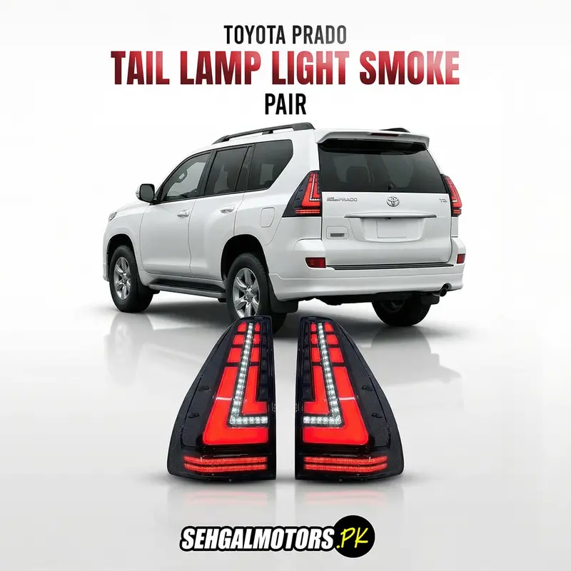 Toyota Prado Tail Lamp Light Smoke Pair 2003 - 2006 1