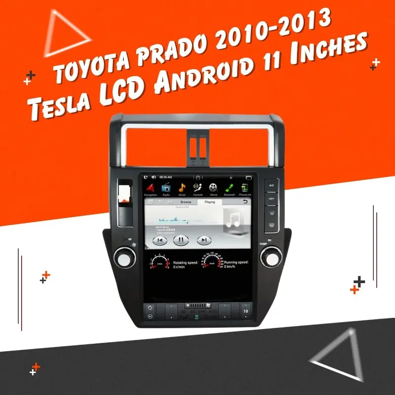 Toyota Prado Tesla Lcd Black 11 Inches 2010-2013 2010 - 2013 - Ips Display Multimedia System Android 1