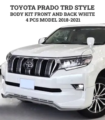 Toyota Prado Trd Style Body Kit Front And Back White 4 Pcs 2018 - 2022 1