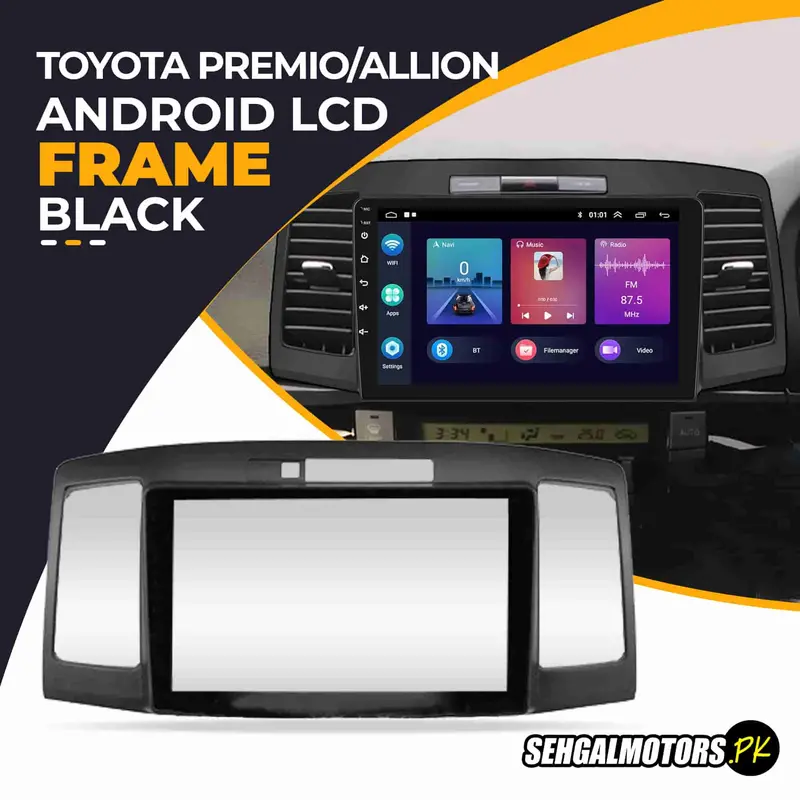 Toyota Premio / Allion Android Lcd Frame With Grip Black 9 Inches 1