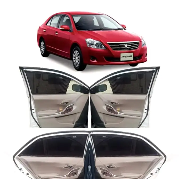 Toyota Premio Custom Fit Retractable Curtains 2009 - 2015 - Sun Shade - Parda 1
