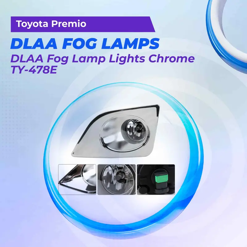 Toyota Premio Dlaa Fog Lamp Lights Chrome Ty-478E 2007 - 2018 1