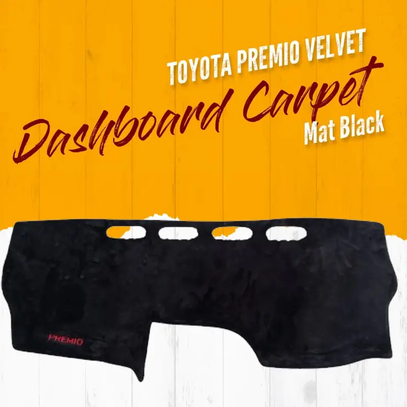 Toyota Premio Velvet Dashboard Carpet Mat Black 2007 - 2012 1