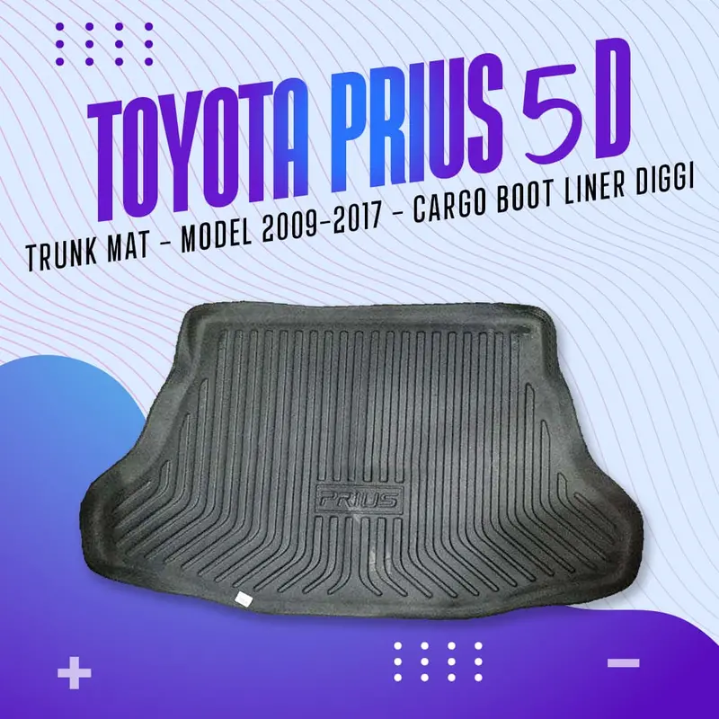Toyota Prius 5D Tpe Trunk Mat 2009 - 2017 - Cargo Boot Liner Diggi Protection Tray Cover 1