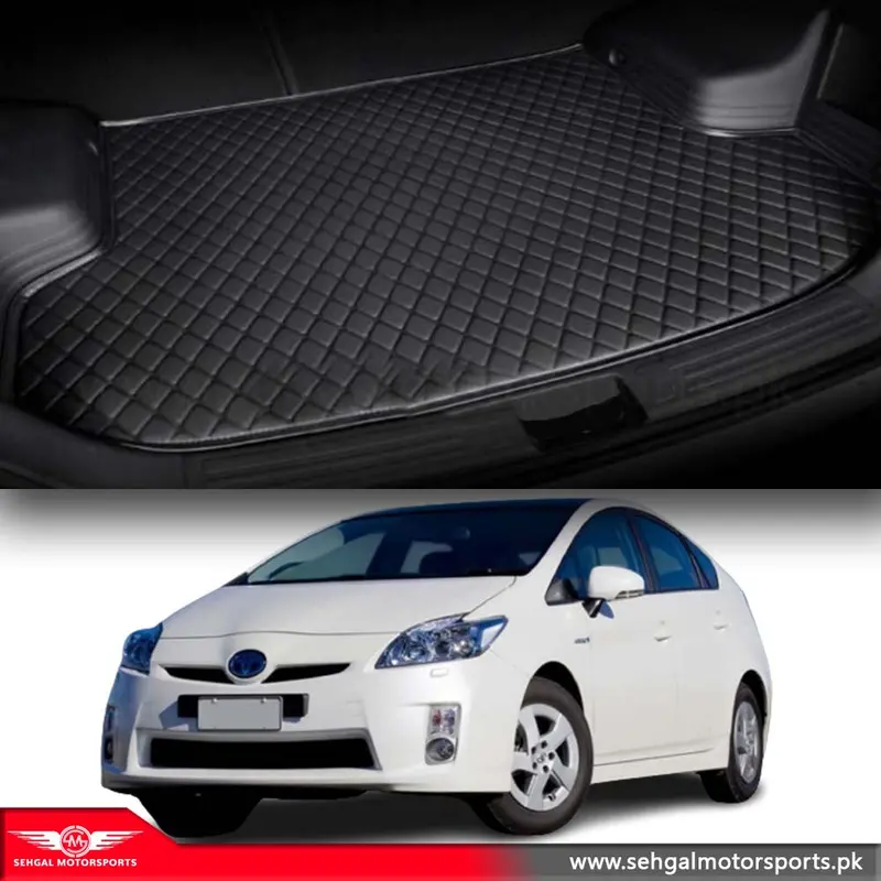 Toyota Prius 7D Eco Trunk Mat Black (With Black Or Beige Stitch) Model 2009-2018 1