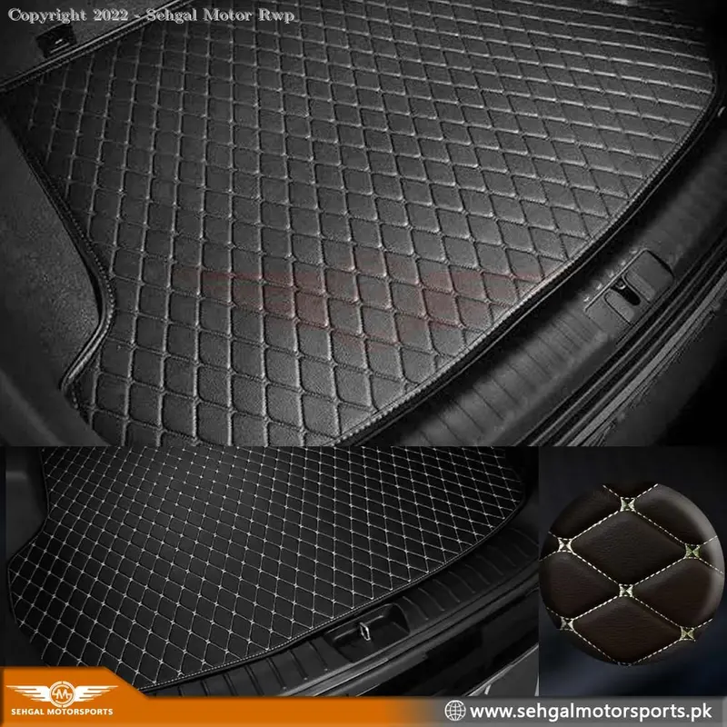 Toyota Prius 7D Eco Trunk Mat Black (With Black Or Beige Stitch) Model 2020-2022 1