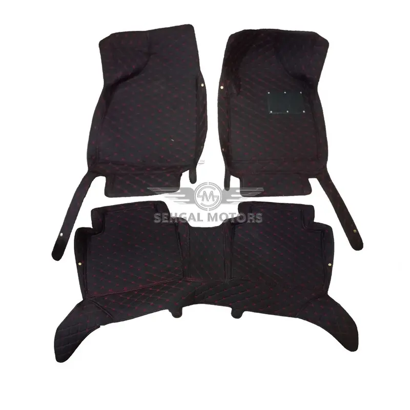 Toyota Prius 7D Floor Mat Black With Red Model 2015 1