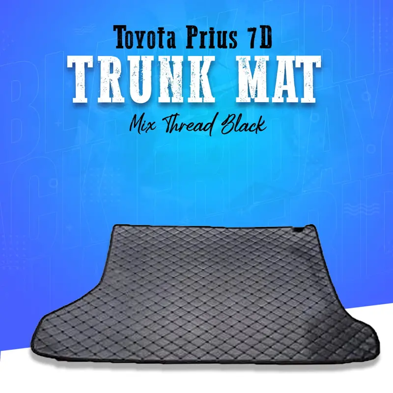 Toyota Prius 7D Trunk Mat Mix Thread Black 2017 - 2019 - Cargo Boot Liner Diggi Protection Tray Cover 1