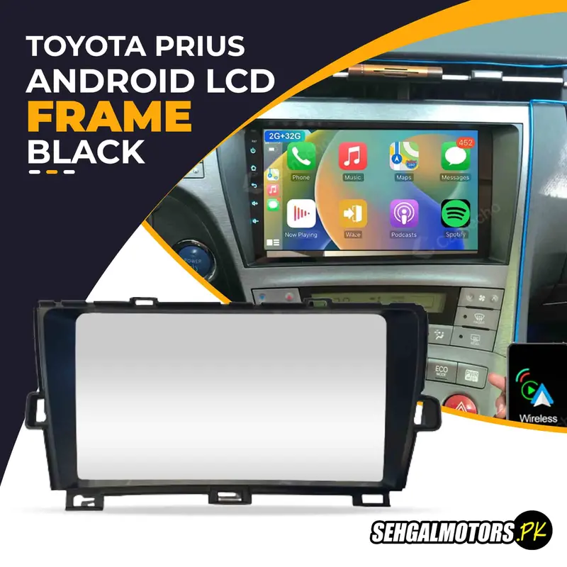 Toyota Prius Android Lcd Frame With Grip Black 9 Inches 2009 - 2018 - Version 2 1