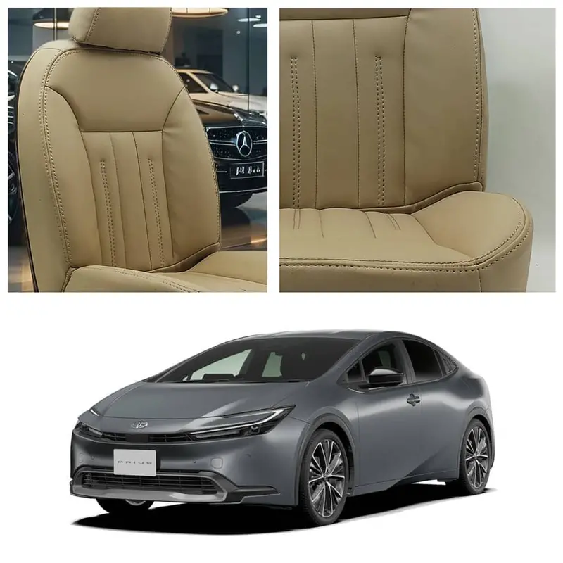 Toyota Prius Audi Design Beige Seat Covers 2025 - 2026 1