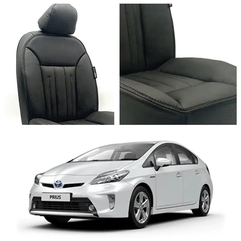Toyota Prius Audi Design Black Seat Covers 2009 - 2015 1