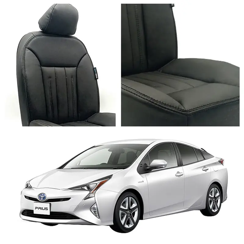 Toyota Prius Audi Design Black Seat Covers 2016 - 2018 1