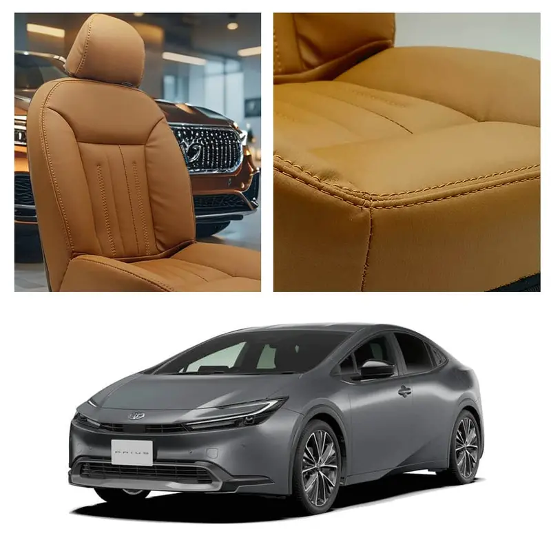 Toyota Prius Audi Design Brown Seat Covers 2025-2026 1