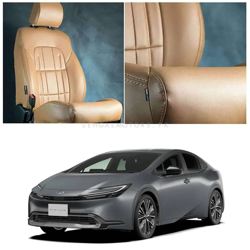 Toyota Prius Audi Style Brown Brown Seat Covers 2025 - 2026 1
