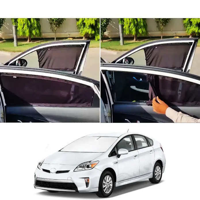 Toyota Prius Custom Fit Retractable Curtains 2009 - 2015 - Sun Shade - Parda 1