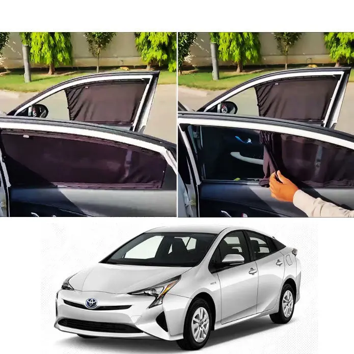 Toyota Prius Custom Fit Retractable Curtains 2016-2022 - Sun Shade - Parda 1