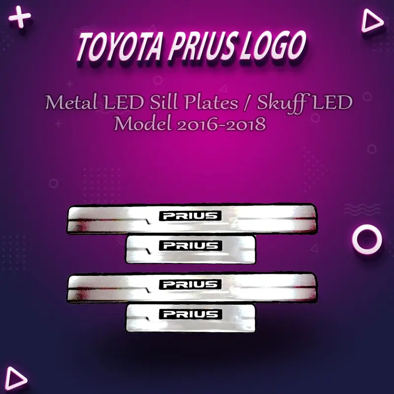 Toyota Prius Metal Led Sill Plates / Skuff Led 2016 - 2024 1