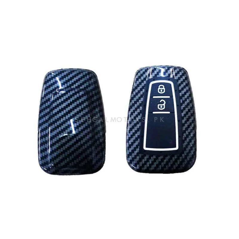 Toyota Prius Plastic Protection Key Cover Carbon Fiber With Black Pvc 2016 - 2024 2